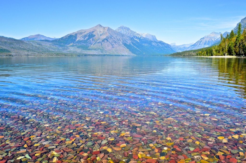 Experience The Beautiful Coloured Pebbles of Lake McDonald