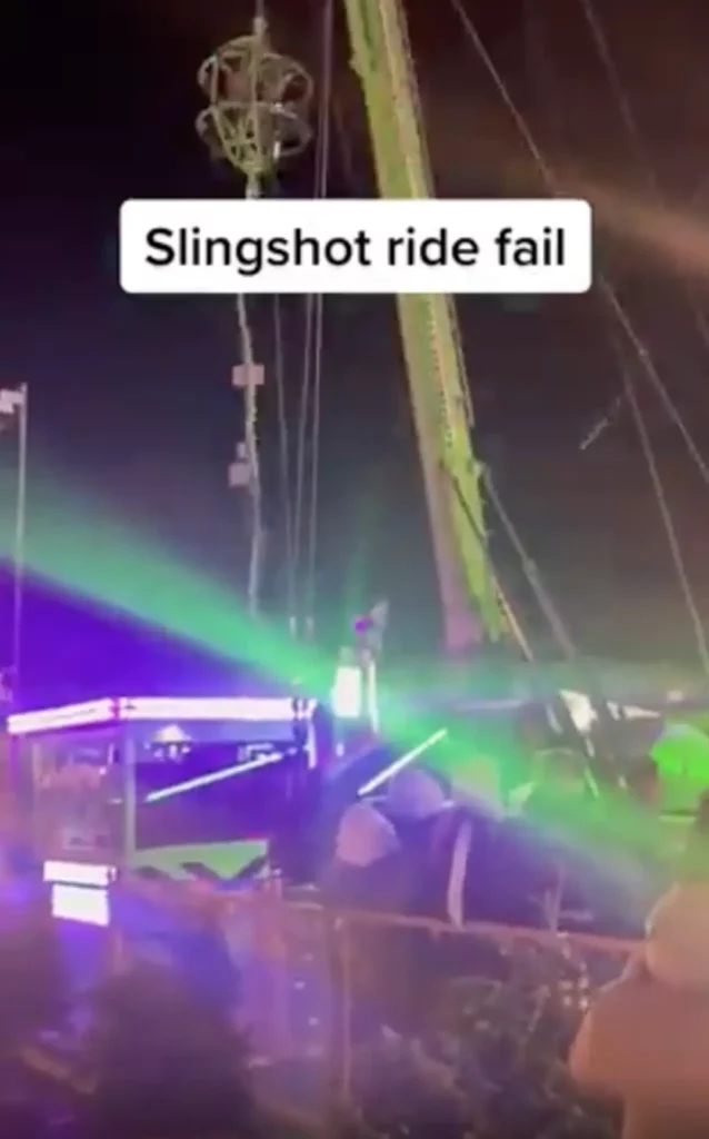Slingshot Ride Snaps And Crashes At London's Winter Wonderland While People Are Trapped Inside